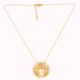 Handmade Brass Necklace with Buddha Charm Pendant and 22k Gold Plating